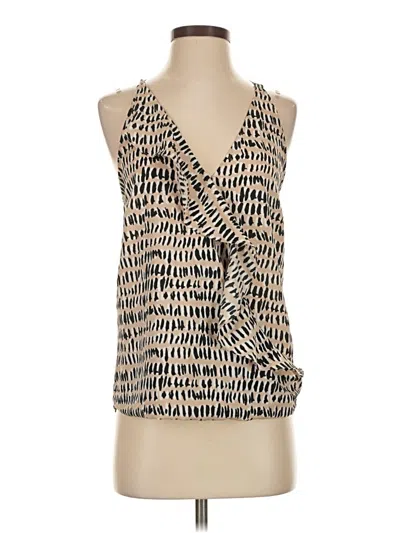 Pre-owned New York And Company Sleeveless Blouse In Tan