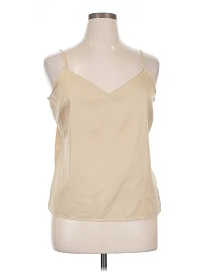 Pre-owned New York And Company Sleeveless Blouse In Tan