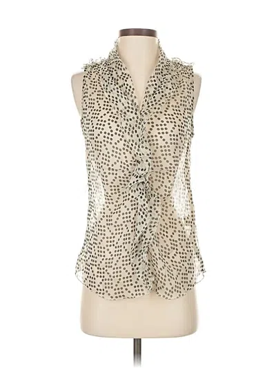 Pre-owned New York And Company Sleeveless Blouse In White