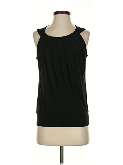 Pre-owned New York And Company Sleeveless T-shirt In Black