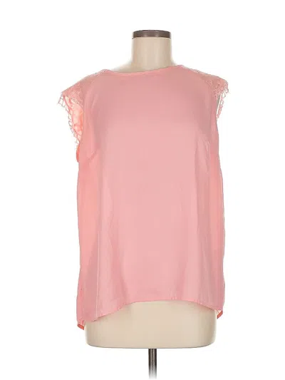 Pre-owned New York And Company Sleeveless T-shirt In Pink
