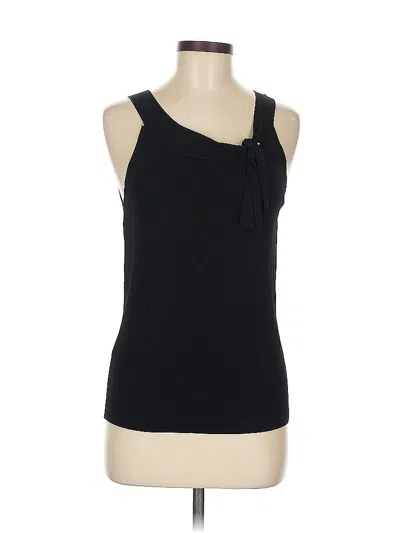 Pre-owned New York And Company Sleeveless Top Black One Shoulder Neckline Tops