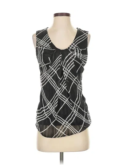 Pre-owned New York And Company Sleeveless Top Black Scoop Neck Tops