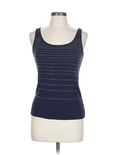 Pre-owned New York And Company Sleeveless Top Blue Scoop Neck Tops