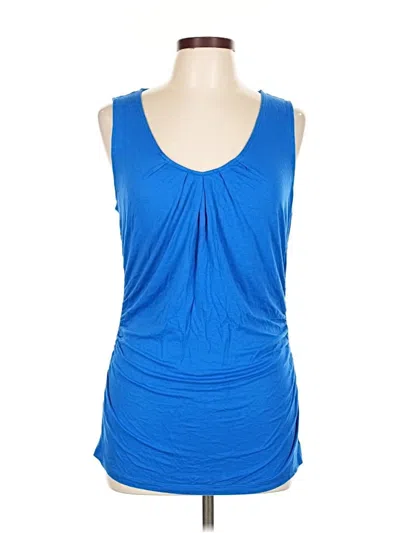 Pre-owned New York And Company Sleeveless Top Blue Scoop Neck Tops