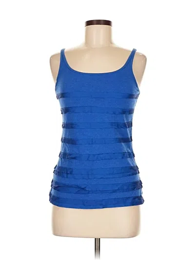 Pre-owned New York And Company Sleeveless Top Blue Scoop Neck Tops