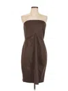 New York And Company Sleeveless Top Brown Strapless Neckline Tops In Brown