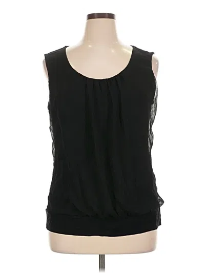 Pre-owned New York And Company Sleeveless T-shirt In Black