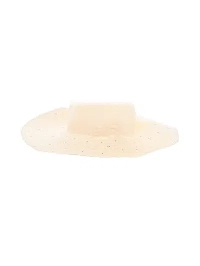 Pre-owned New York And Company Sun Hat In Ivory
