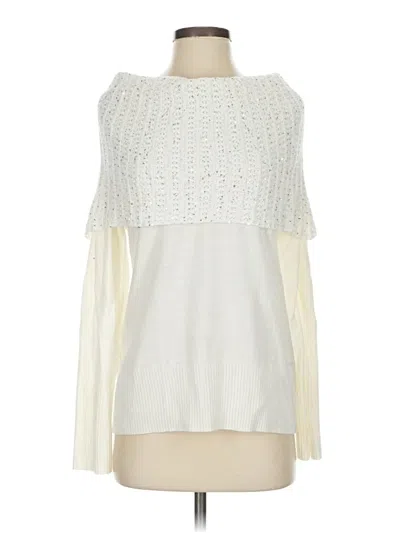 Pre-owned New York And Company Sweater Vest In White