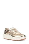 New York And Company Tana Platform Sneaker In Gold Glitter