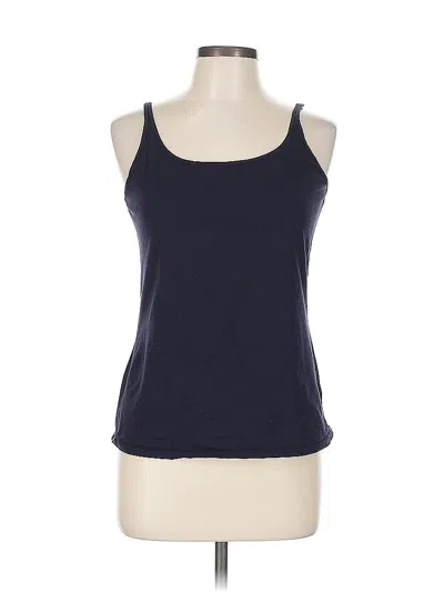 Pre-owned New York And Company Tank Top Blue Halter Neckline Tops