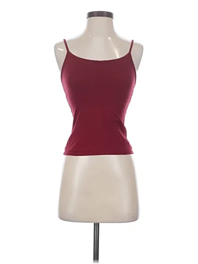 Pre-owned New York And Company Tank Top Burgundy Strapless Neckline Tops