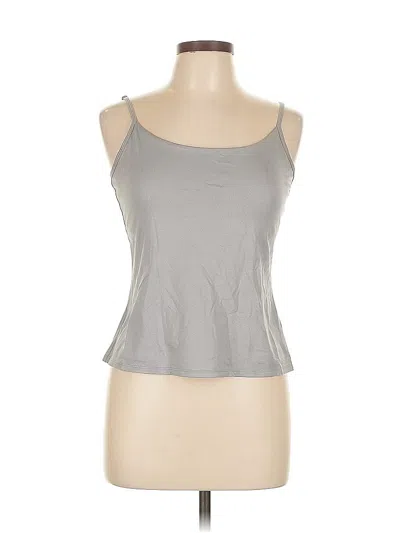 Pre-owned New York And Company Tank Top Gray Strapless Neckline Tops