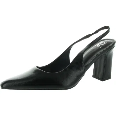 New York And Company Theresa Womens Solid Slingback Heels In Black