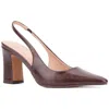 New York And Company Theresa Womens Solid Slingback Heels In Brown