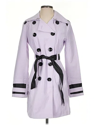 Pre-owned New York And Company Trenchcoat In Purple