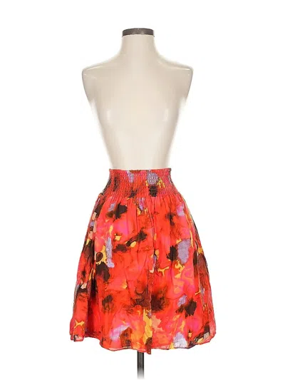 Pre-owned New York And Company Tube Top Red Strapless Neckline Tops