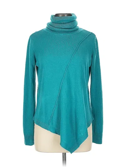 Pre-owned New York And Company Turtleneck Sweater In Blue