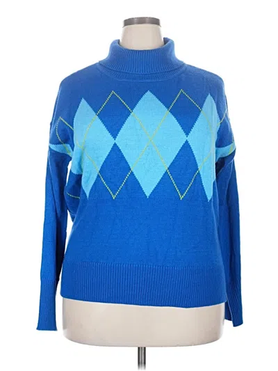 New York And Company Turtleneck Sweater In Blue