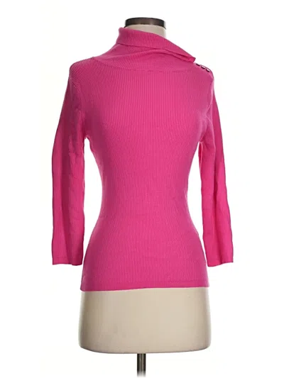 New York And Company Turtleneck Sweater In Pink