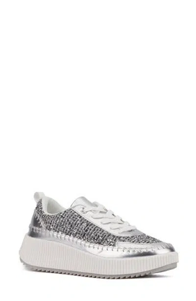 New York And Company Twyla Sneaker In Silver