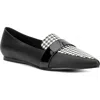 New York And Company Verity Houndstooth Loafer In Black/white