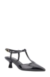 New York And Company Vina T-strap Pump In Black Patent