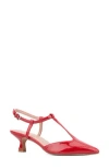 New York And Company Vina T-strap Pump In Red Patent