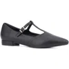 New York And Company Vlada Womens Buckle Faux Leather Mary Janes In Black