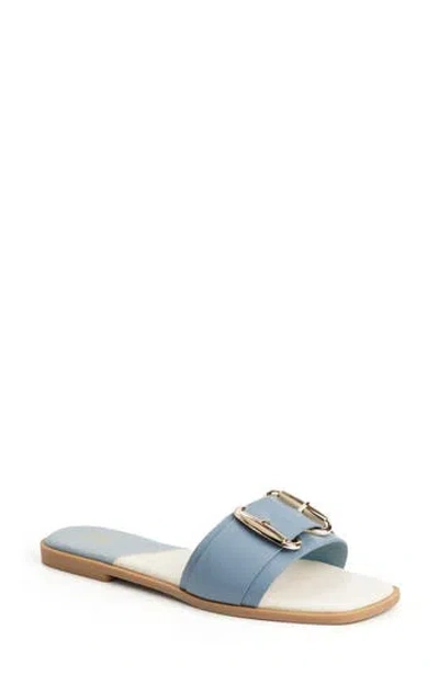 New York And Company Wenda Buckle Slide Sandal In Multi