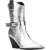 New York And Company Wesley Western Boot In Silver