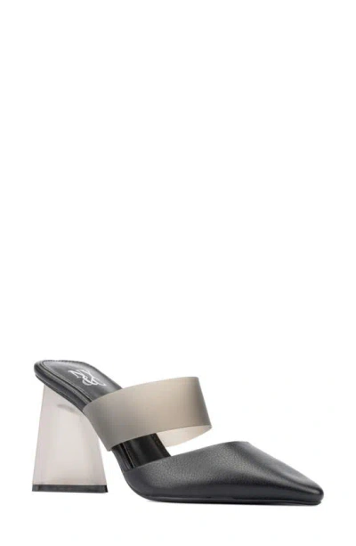 New York And Company Winifred Heeled Mule In Black