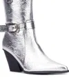 New York And Company Women's Wesley's Wedge Boots In Silver In Silver