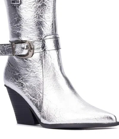 New York And Company Women's Wesley's Wedge Boots In Silver