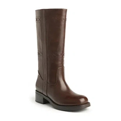 New York And Company Womens Cady Stacked Heel Over The Knee Boots In Brown