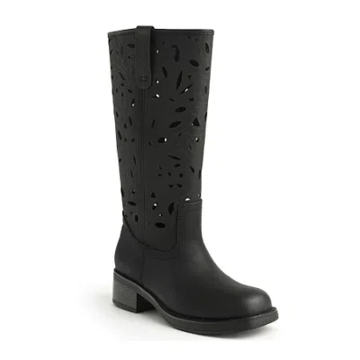 New York And Company Womens Curtis Stacked Heel Over The Knee Boots In Multi