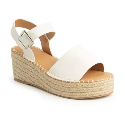 New York And Company Womens Elandra Strap Sandals In White