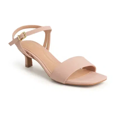 New York And Company Womens Garnet Heeled Sandals In Pink