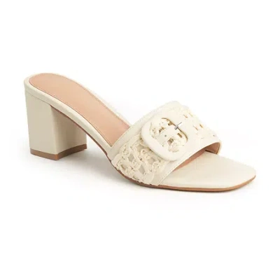 New York And Company Womens Lana Slide Sandals In White