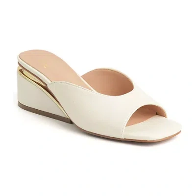 New York And Company Womens Malany Slide Sandals In Neutral