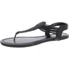 New York And Company Womens Padded Insole Man Made Thong Sandals In Black