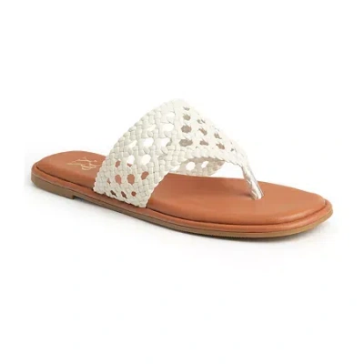 New York And Company Womens Phillipa Slide Sandals In White