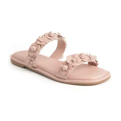 New York And Company Womens Poppy Slide Sandals In Pink