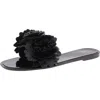 New York And Company Womens Rosette Manmade Jelly Sandals In Black