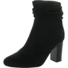 New York And Company Womens Slouchy Faux Suede Booties In Black