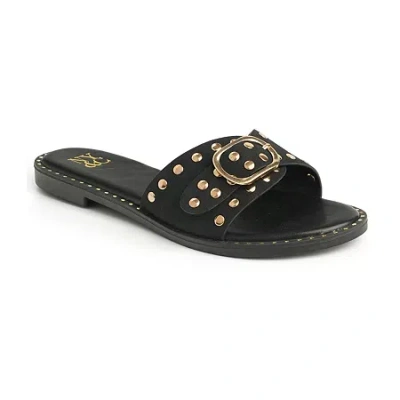 New York And Company Womens Westly Slide Sandals In Black