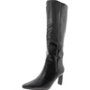 New York And Company Womens Zipper Manmade Knee-high Boots In Black