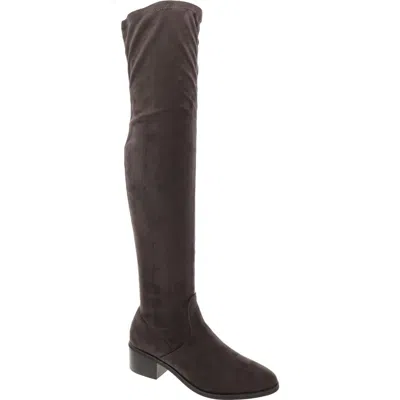 New York And Company Rana Faux Suede Tall Boot In Chocolate