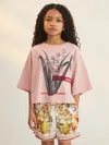 New York Botanical Gardens Pink 9-13 Yrs | Nybg Floral Oversize T-shirt